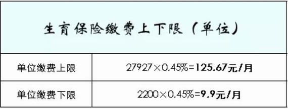 生育保險繳費上下限